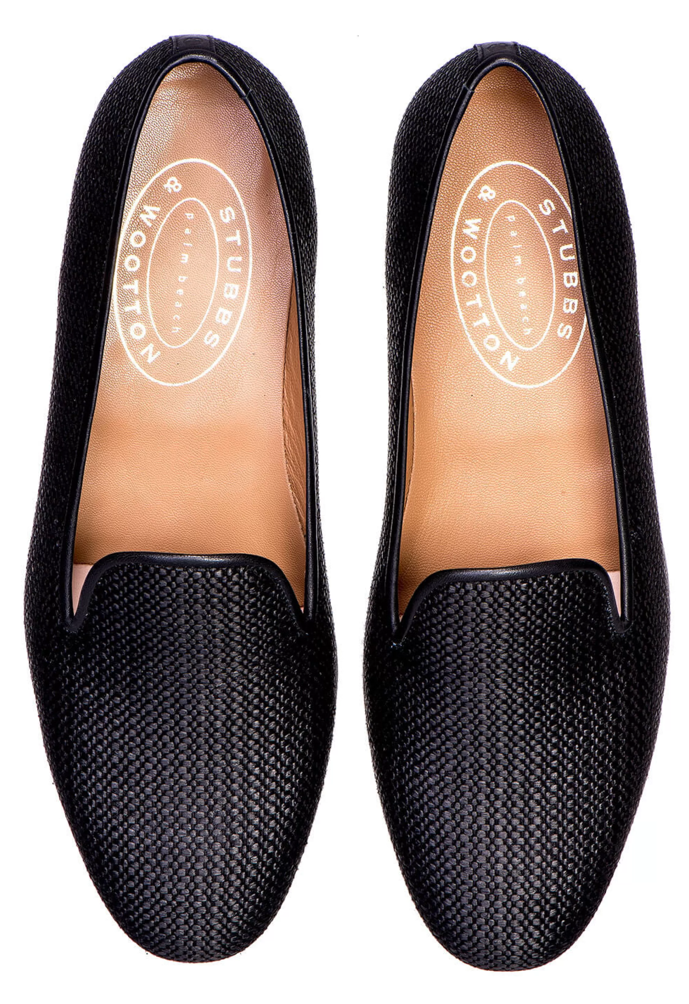 Slipper*Stubbs & Wootton Raffia Slipper (Men) Black