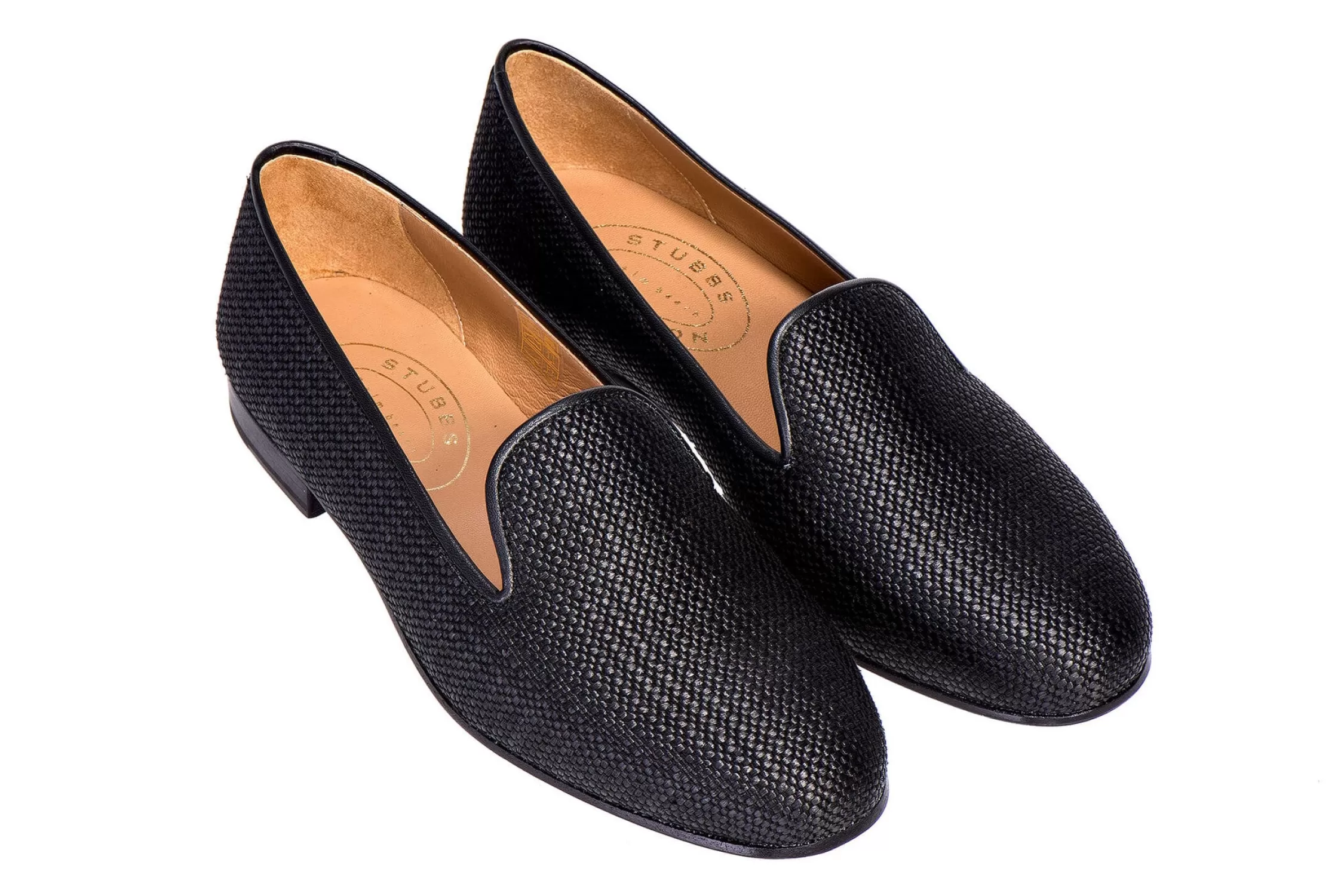 Slipper*Stubbs & Wootton Raffia Slipper (Men) Black