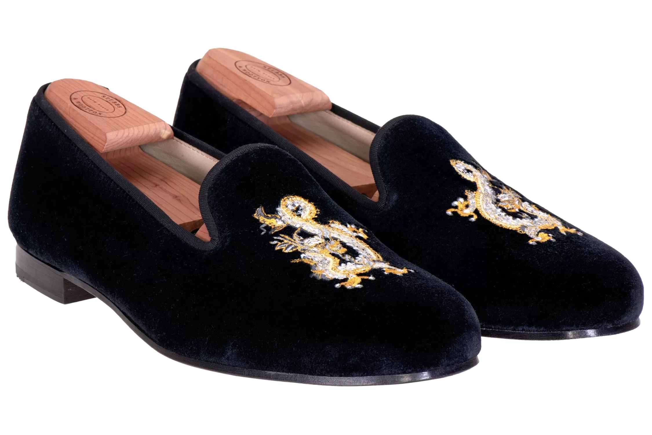 Slipper*Stubbs & Wootton Dragon Noir (Men) Black